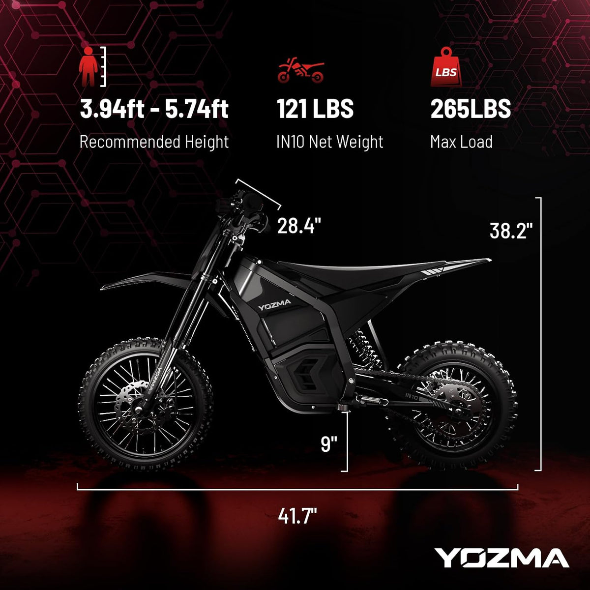 Electric Dirt Bike 2600W – 40 MPH Off-Road Performance