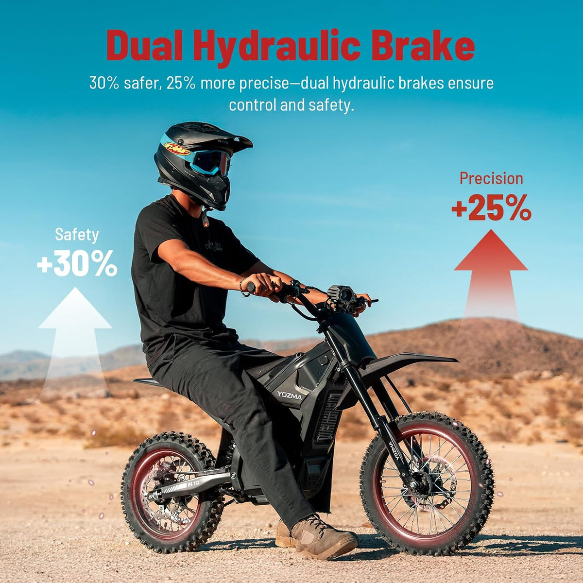 Electric Dirt Bike 2600W – 40 MPH Off-Road Performance