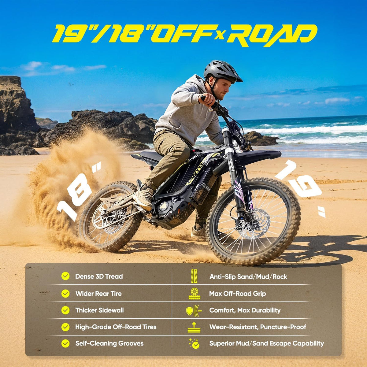 Electric Dirt Bike for Adults – 16kW Mid-Drive Power